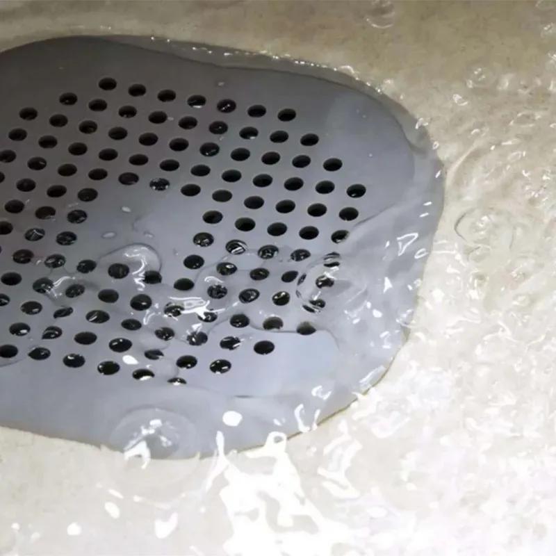 Anti-clogging Silicone Floor Drain Cover for Sinks, Bathroom Drains