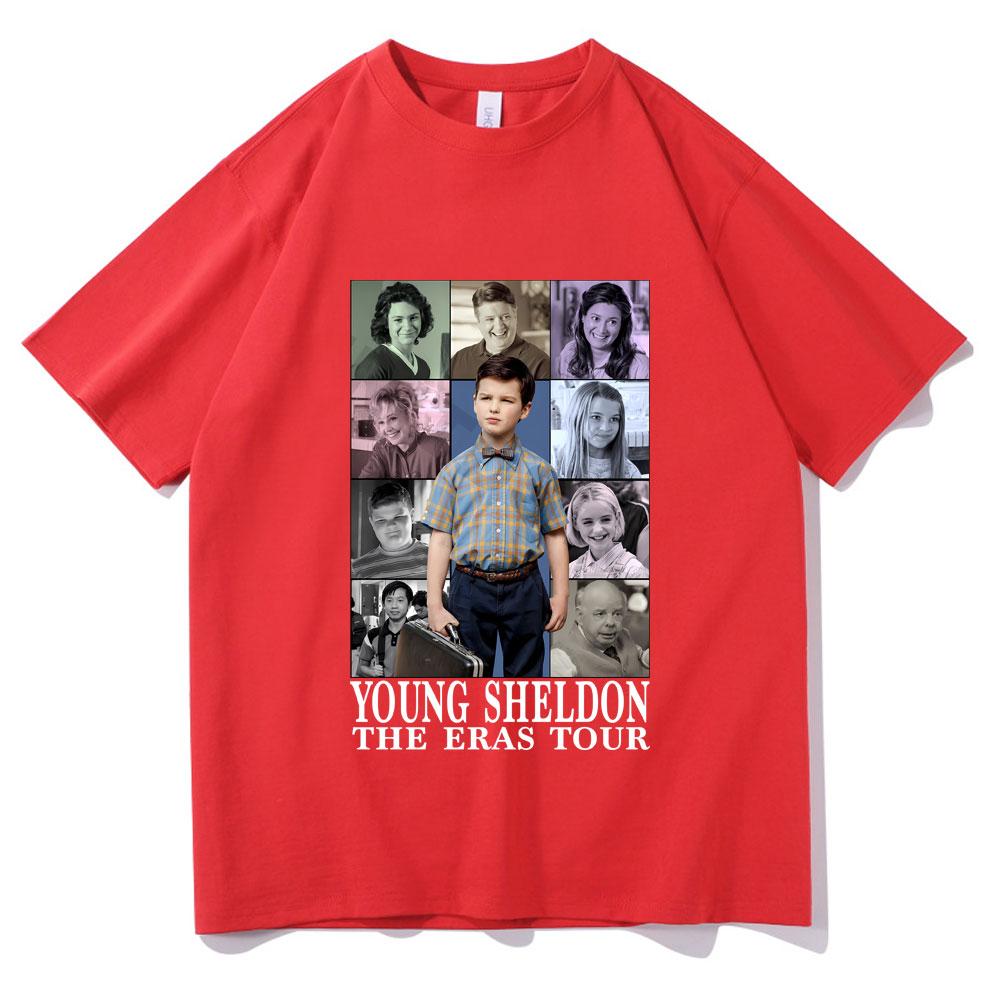 Best Famous Tv Series Young Sheldon The Eras Tour Tshirt Male Casual Pure Cotton Tshirt Men Women Vintage Oversized T Shirts S