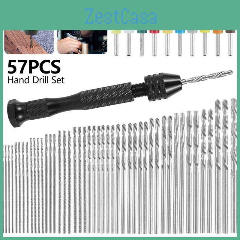 Comprehensive 57pcs Mini Micro Twist Drill Bits Set Ideal For Crafting And Wood Projects