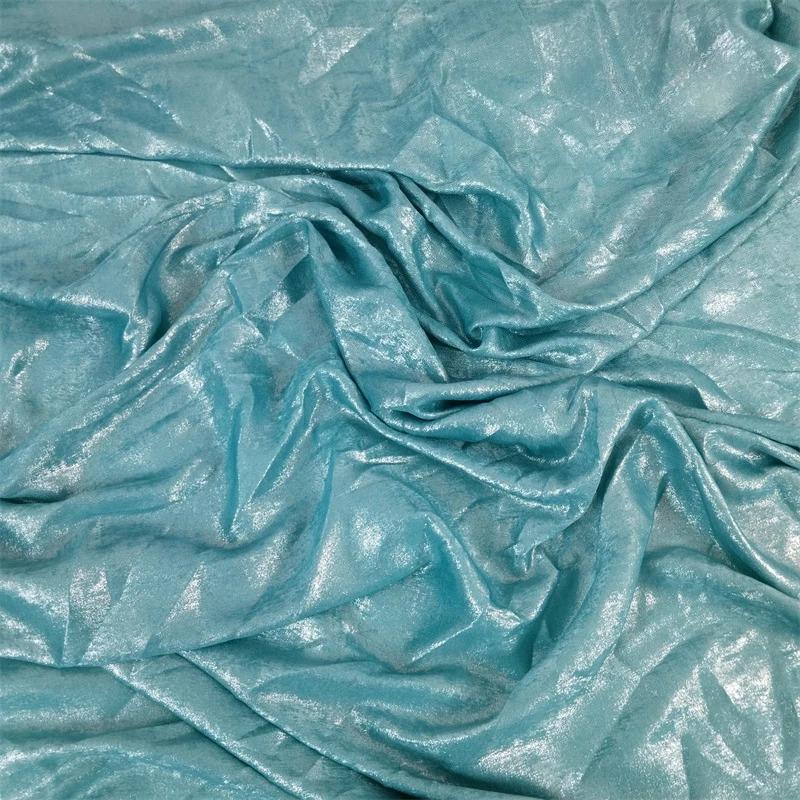 Wide 150cm Shiny Hot Stamping Stretch Luster Fabric For Diy Sewing Wedding Dress Hanfu Upholstery Sofa Curtain Background Cloth