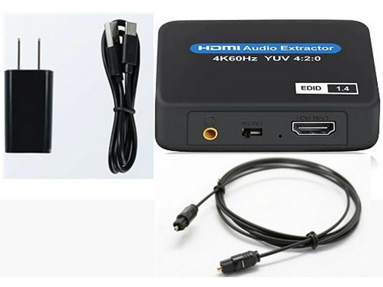 HDMI 2.0 Audio Separator: SPDIF/3.5mm Digital Optical Output Adapter for 4K Speakers
