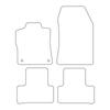 [BLM]CT038 Red - Set of Velour Floor Mats Suitable for Citroen DS 4 II 2021- - Red Trim