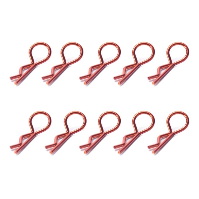 10pcs R-Shaped Metal Body Clips for 1/10 1/8 Model Car Durable Stainless Steel Pins for RCs Model Car Simple Fixing