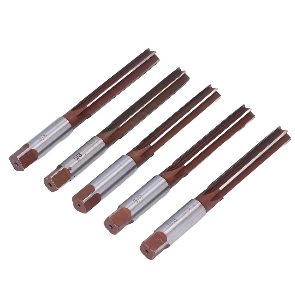 5Pcs Hand Milling Cutter Tool 9SiCr  Hand Reamer for Aluminum Cast Iron 58in