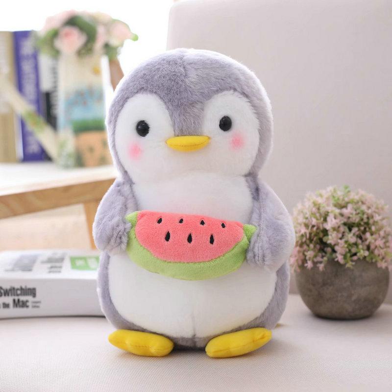 Creative Cudding Fruit Penguin Plush Stuffed Toys Cute Couple Penguin Plush Doll Toy Home Decor Toys Birthday Present