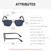 New Rectangular Frame Sunglasses Men's High-end Sunglasses Outdoor Driving Street Photography Trendy Glasses
