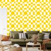 Wallpaper Casual Checkerboard Yellow and White for Living Room and Bedroom 50x1000