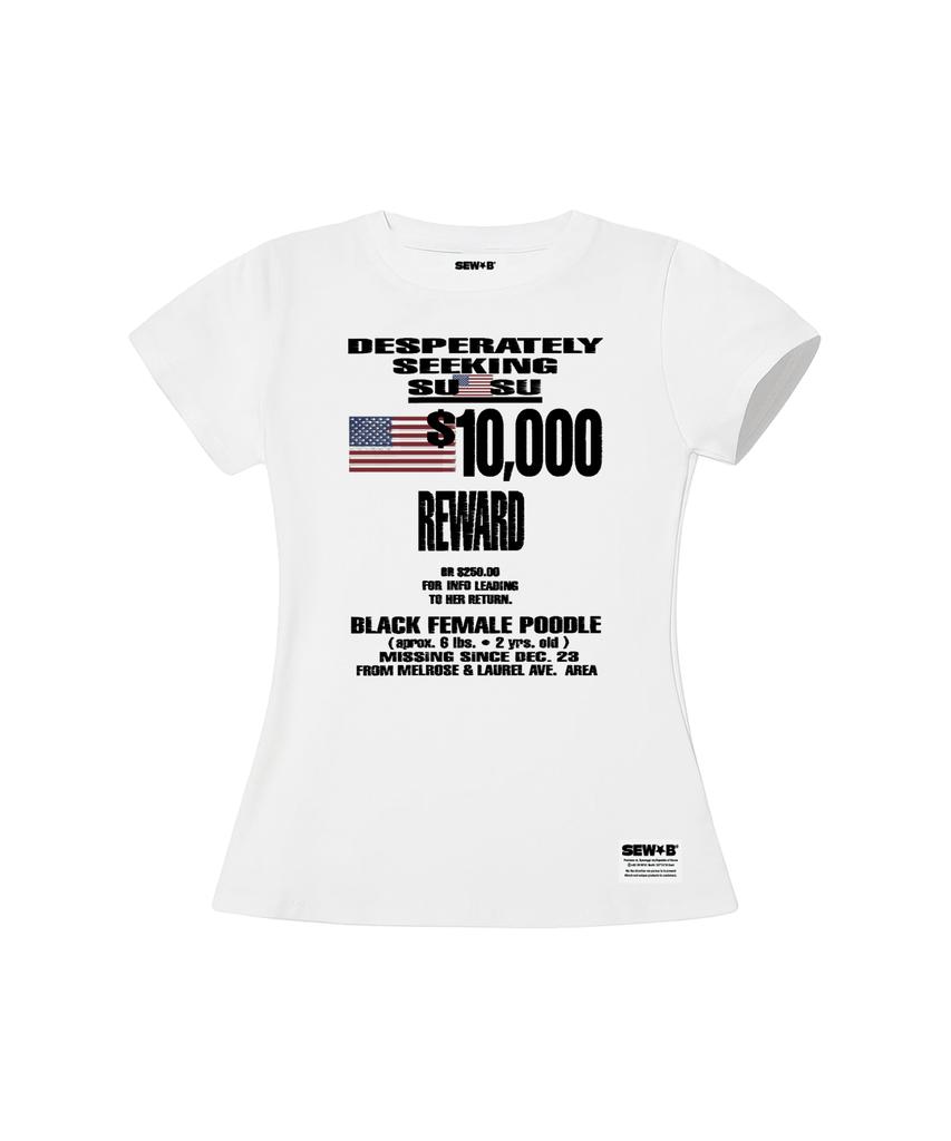 Ssobi Uu Semi-Crop Short Sleeve T-Shirt [White]