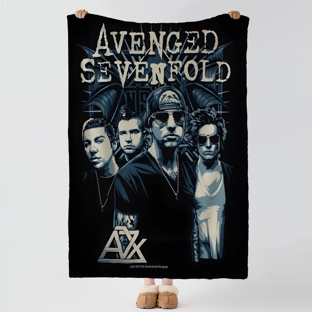 Music A-Avenged Sevenfold-d Throw Thick Comfort Flannel Quilt, Multi-scene Use Indoor Outdoor Daily Nap