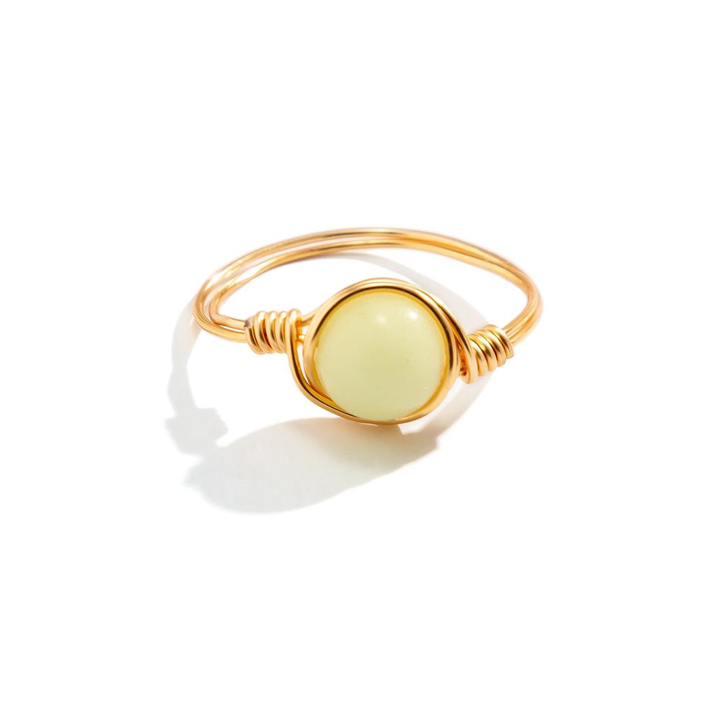 Creative And Simple Ethnic Style Eye Gravel Ring Female, Irregular Personality Luminous Ring