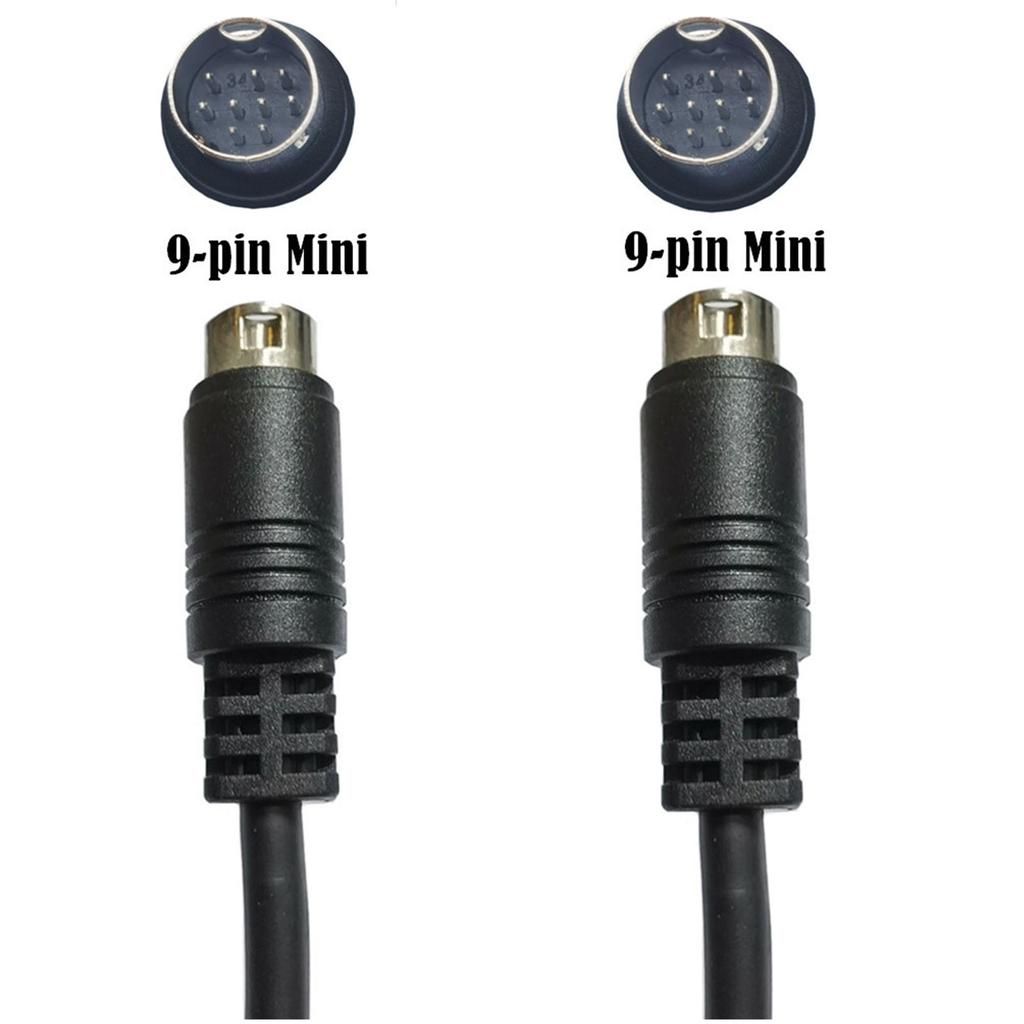 Mini Din 9PIN Adapter Cable Excellent Electrical Conductivity 9 Pin Male To 9 Pin Male Cable for Media Centers Receiver