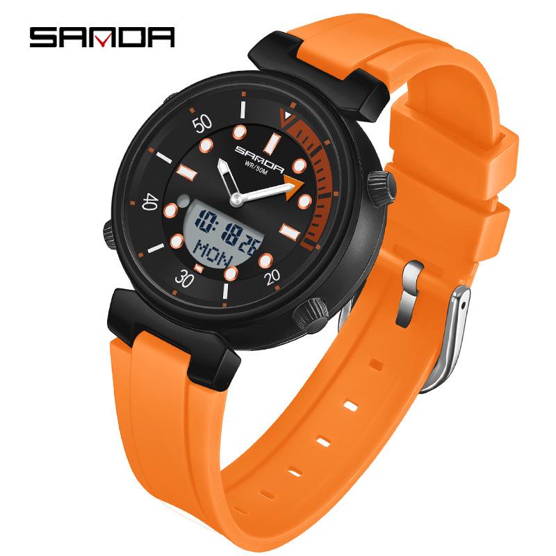 Sanda Youth Luminous Multi-Functional Waterproof Wristwatch