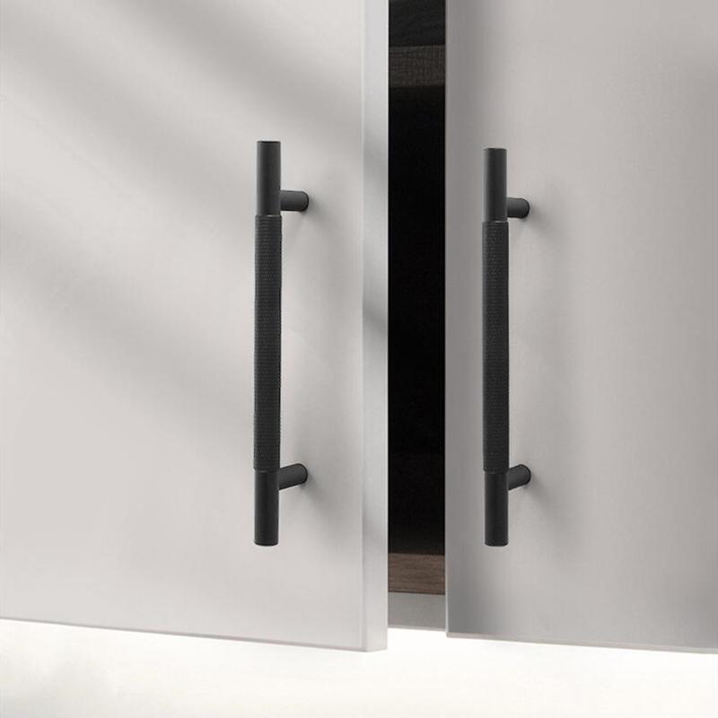 Gold Knurled Handles For Cabinet And Drawer Aluminum Alloy Wardrobe Handles Kitchen Cabinet Pulls Knurled Drawer Knobs