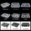 Disposable 4-Compartment Meal Prep Containers with Lids