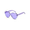 Heart-Shaped Frameless Peach Sunglasses: Perfect for Pool, Picnic, and Party