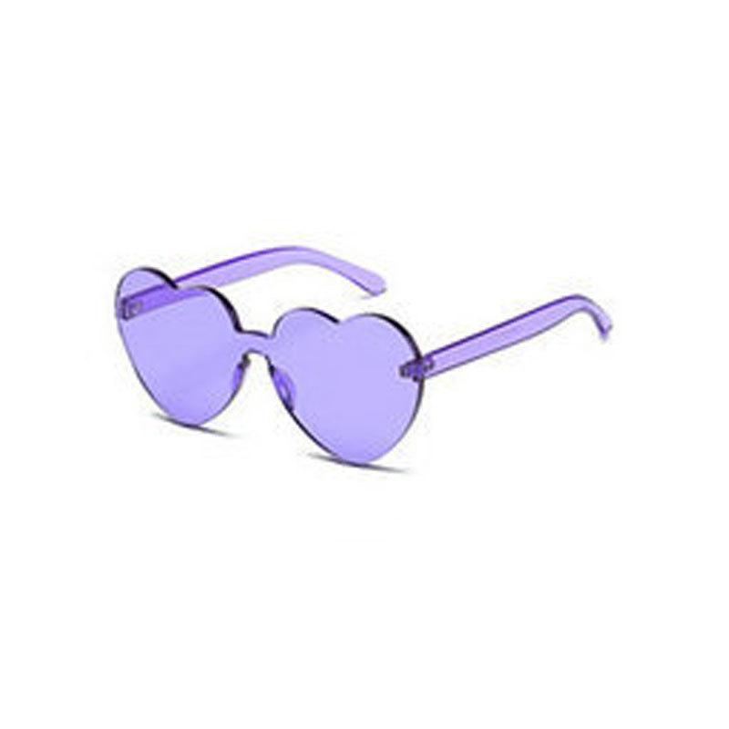Heart-Shaped Frameless Peach Sunglasses: Perfect for Pool, Picnic, and Party