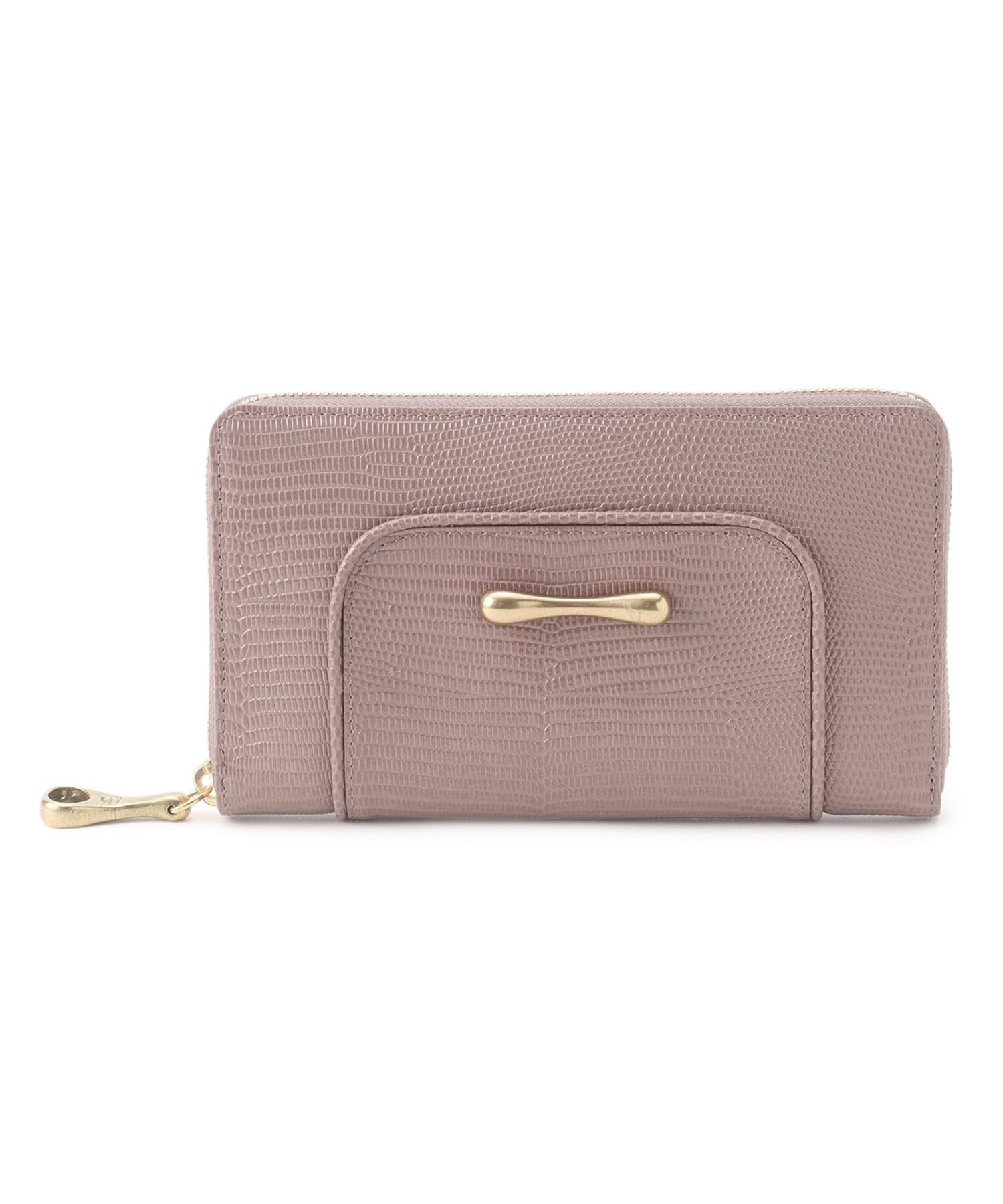 

and Round Zip Long Wallet Lizard Long Wallet with Zipper Embossed Cowhide Leather One Size Maroon [Toff Lodestone] малиновий