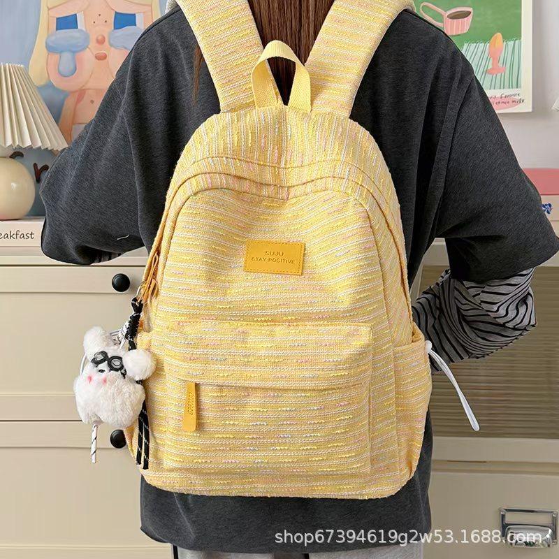 Schoolbag High-value Schoolbag Female College Student High School Junior High School Student Gentle and Versatile Simple Spring and Summer Backpack