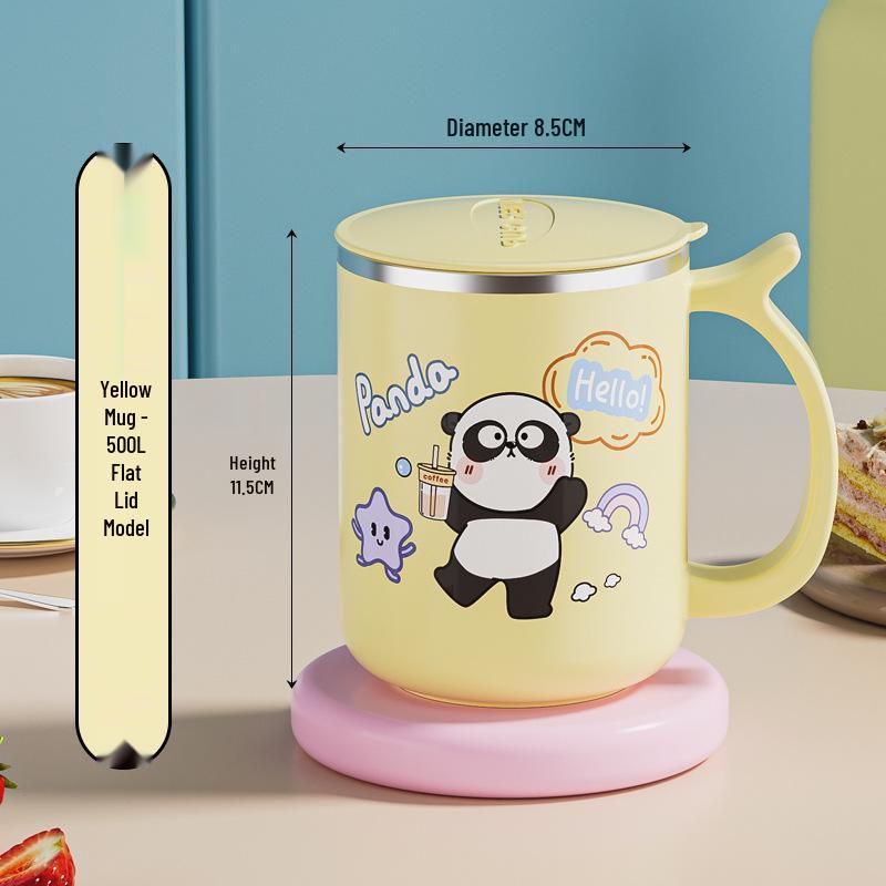 

Beerus Cartoon Double-Layer Insulated Mug with Lid - Leak & Dust Proof for Office 500ml