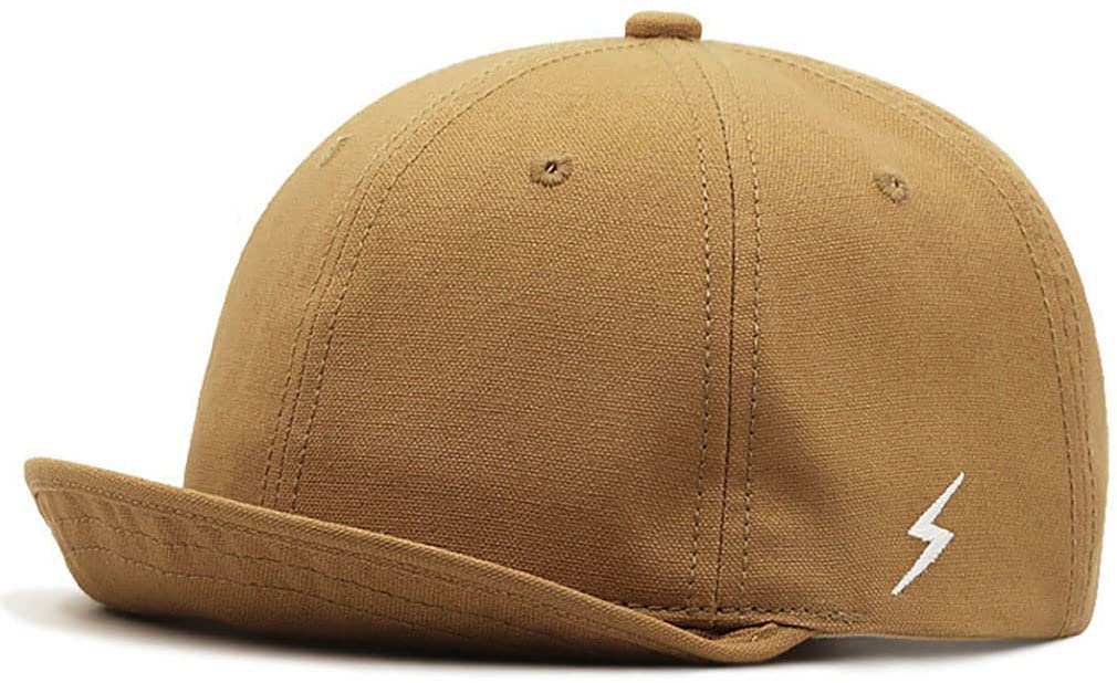 Spargel Cotton Prisoner Cap with Embroidered Design Short 100% (Maximum Length 63cm), Brim, Men's/Women's (Camel, L)