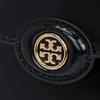 Tory Burch Robinson Spazzolato Adjustable Shoulder Strap Gold Metal Accents Leather Shoulder Bag Small Women Shoulder Bag Black 163367-001