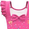 Kids Girls Anime Cartoon POP Singers Rumi Mira Zoey Print Ruffle Sleeveless One-piece Swimsuit Swimwear