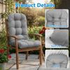 Cuscino per Sedia a Dondolo Adirondack, Spesso 44x20x4 Pollici, Cuscino Alto per Sedia da Patio, Cuscino Impermeabile per Seduta di Mobili da Esterno con Lacci