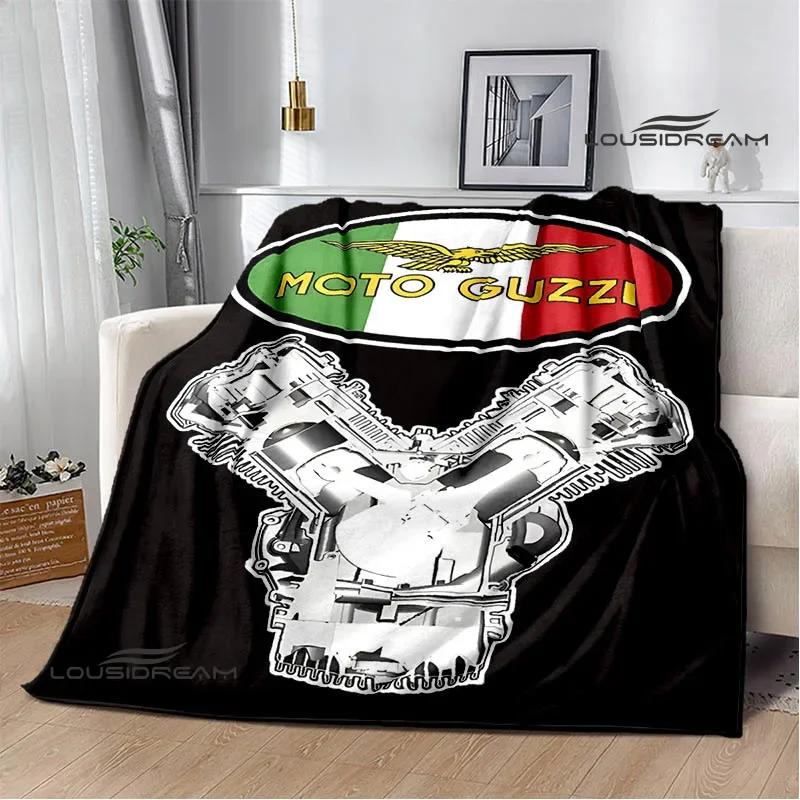 3D Guzzi Motorcycle Logo Printed Blankets Fashion Warm Blanket Soft And Comfortable Blanket Home Travel Blanket Birthday Gift