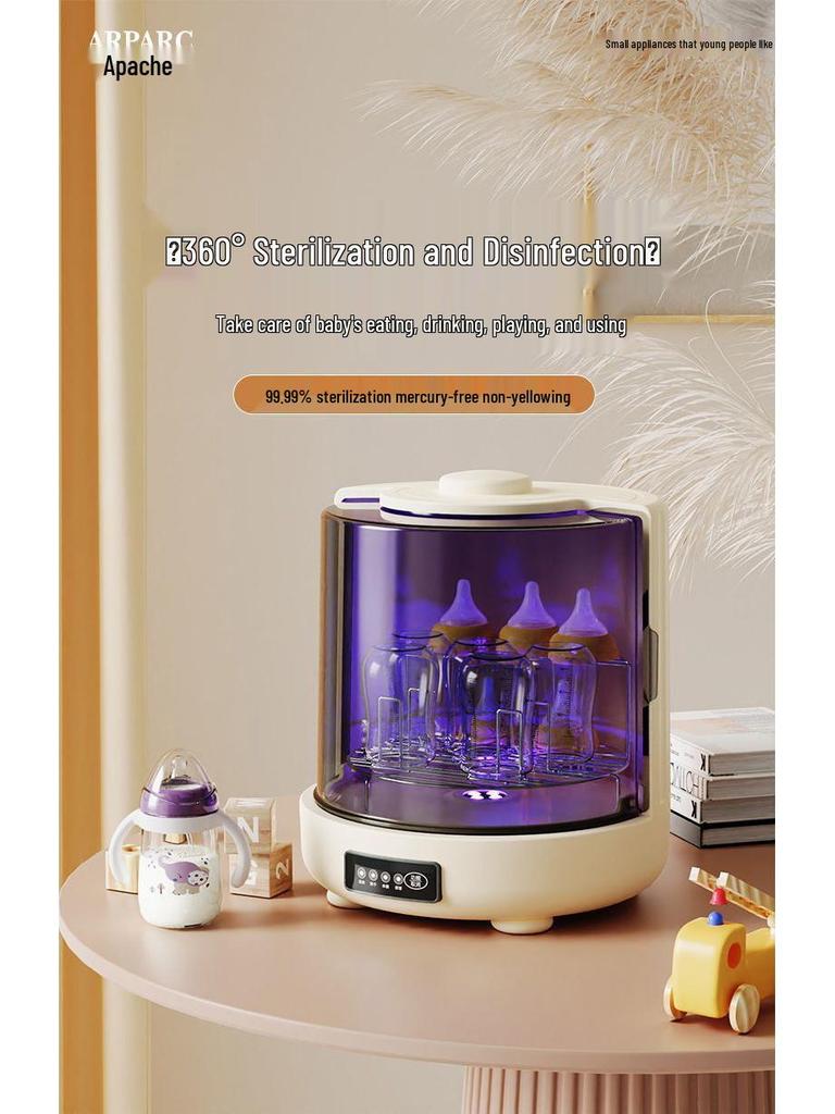 Baby Bottle UV Sterilizer & Dryer - 2-in-1 Storage & Cleaning Cabinet