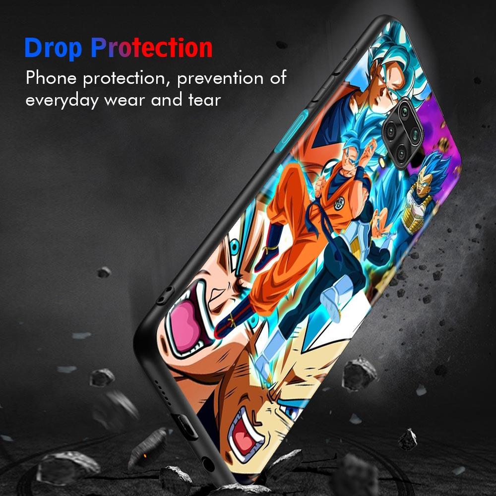 Telefonfodral för Xiaomi Redmi Note 11 10 8 Pro Cover 9s 11T 9t 8t 8 7 för Redmi k40 10 9 9a 9c Funda Anime Dragon Ball Super Goku