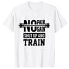 Men's T-shirts Gym Life Shirt Funny Workout Tshirts Motivational Positive Quote Clothing Exercise Fitness Tee Shirt Clothes