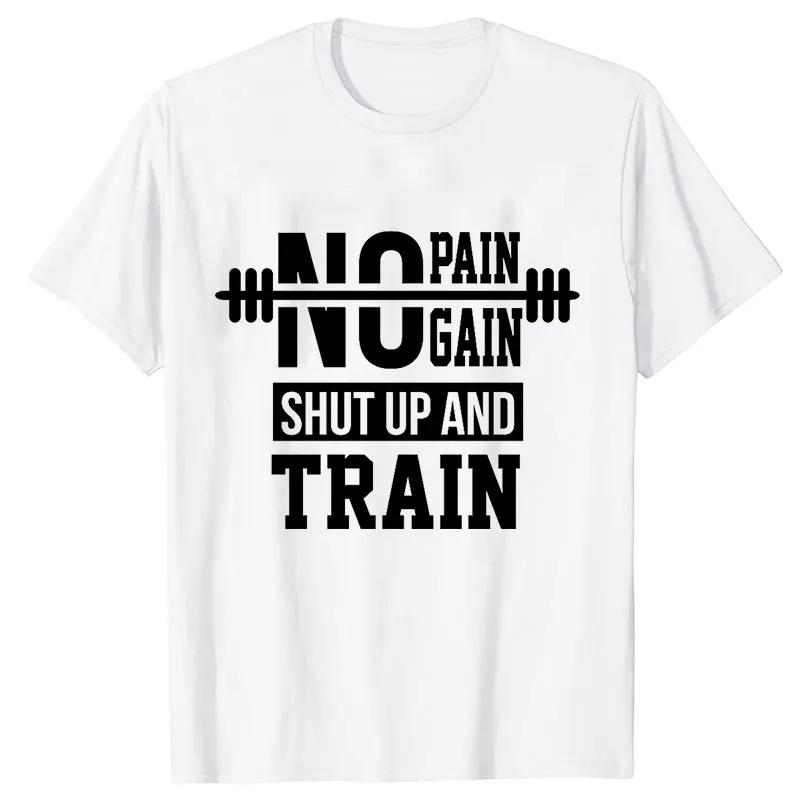 Men's T-shirts Gym Life Shirt Funny Workout Tshirts Motivational Positive Quote Clothing Exercise Fitness Tee Shirt Clothes