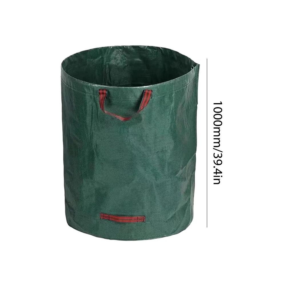 Garden Waste Bag 60L-500L Large Capacity Garden Bag Foldable Reusable Waterproof Leaf Sack Weed Trash Can Container Yard Leaf