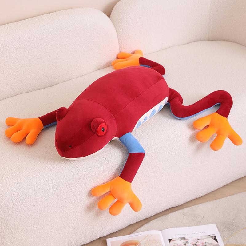 Creative 3 Colors Frog Plush Toy Stuffed Animal Fluffy Frog Game Figure Doll Soft Pillow For Children Boys Girls Birthday Gifts