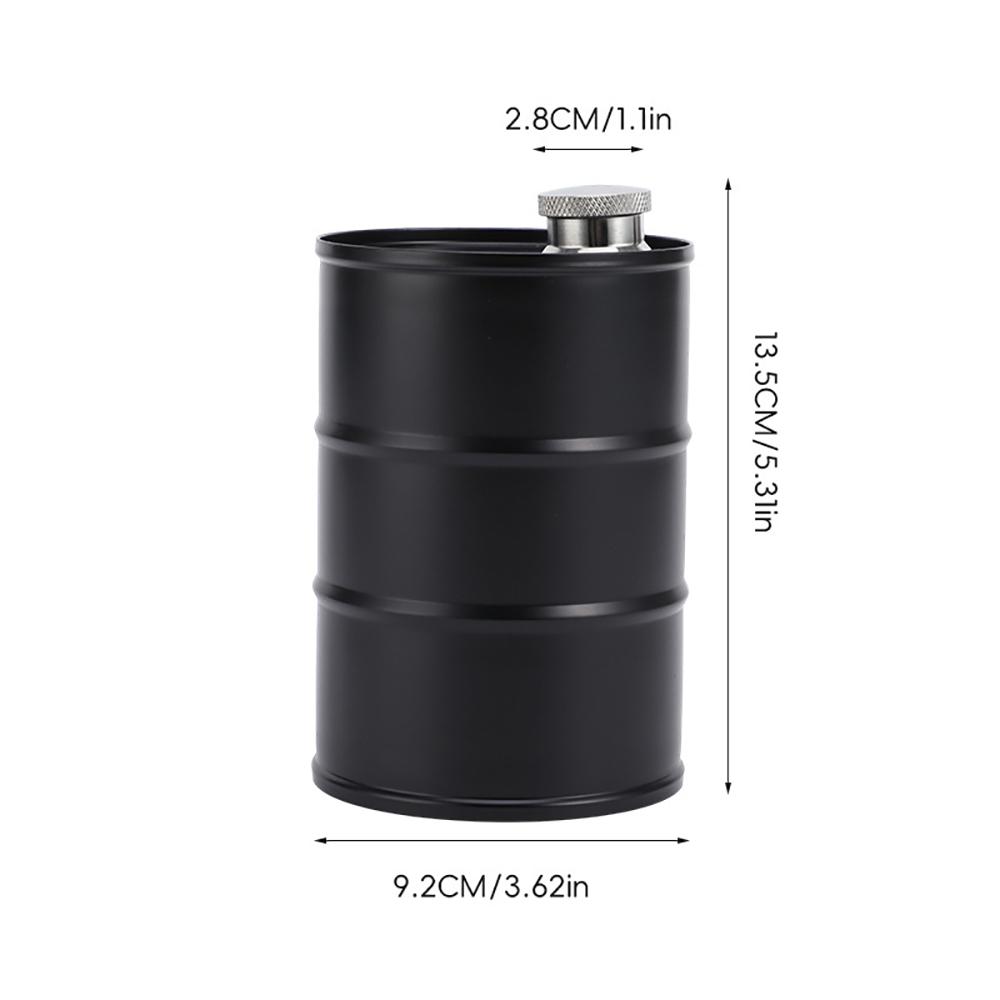 25oz 304 Stainless Steel Drum Hip Flask for Water Bottle Drums Whisky Portable Outdoor Men Gift