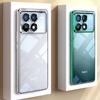 X6pro M6pro  Plating Clear Case For Xiaomi Mi Poco M6 X6 Pro 5g 4g F6 Silicone Transparent Bumper Back Cover Poko M X 6