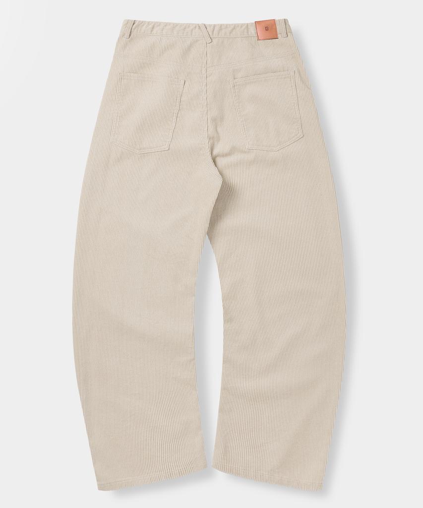 Dimiteulibeullaeg Essential Fade Wash Curved Pants_Corduroy Ecru