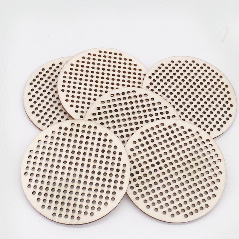 5pcs wood cross stitch, unfinished wooden oval/heart wood sweing kit for cross stitching DIY Engraving Painting Wedding Decor