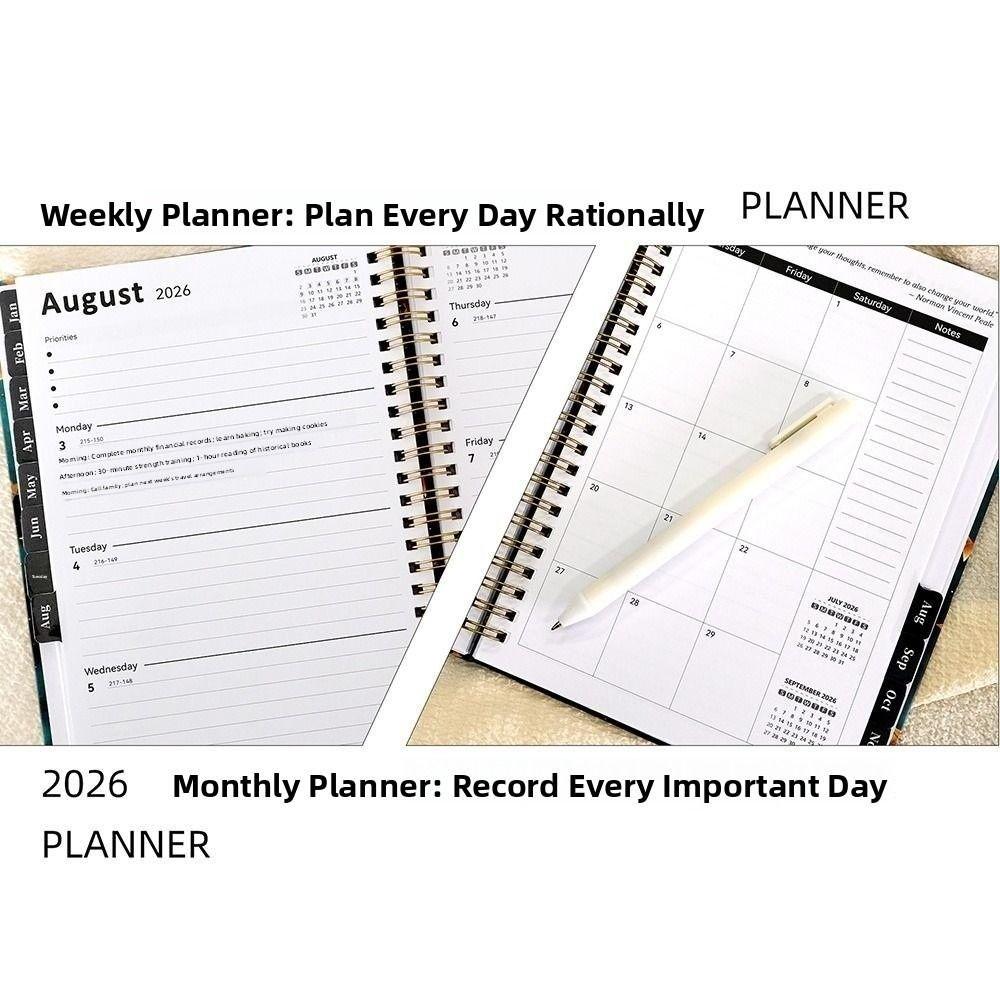 Wear-resistant A5  Agenda Planning Notebook English To-do List Notebook  Stationery