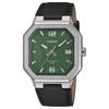 STANDARD Series 50 Meters Waterproof Movement Quartz Leather Strap Men's Watch Green Dial MTP-B195L-3AV