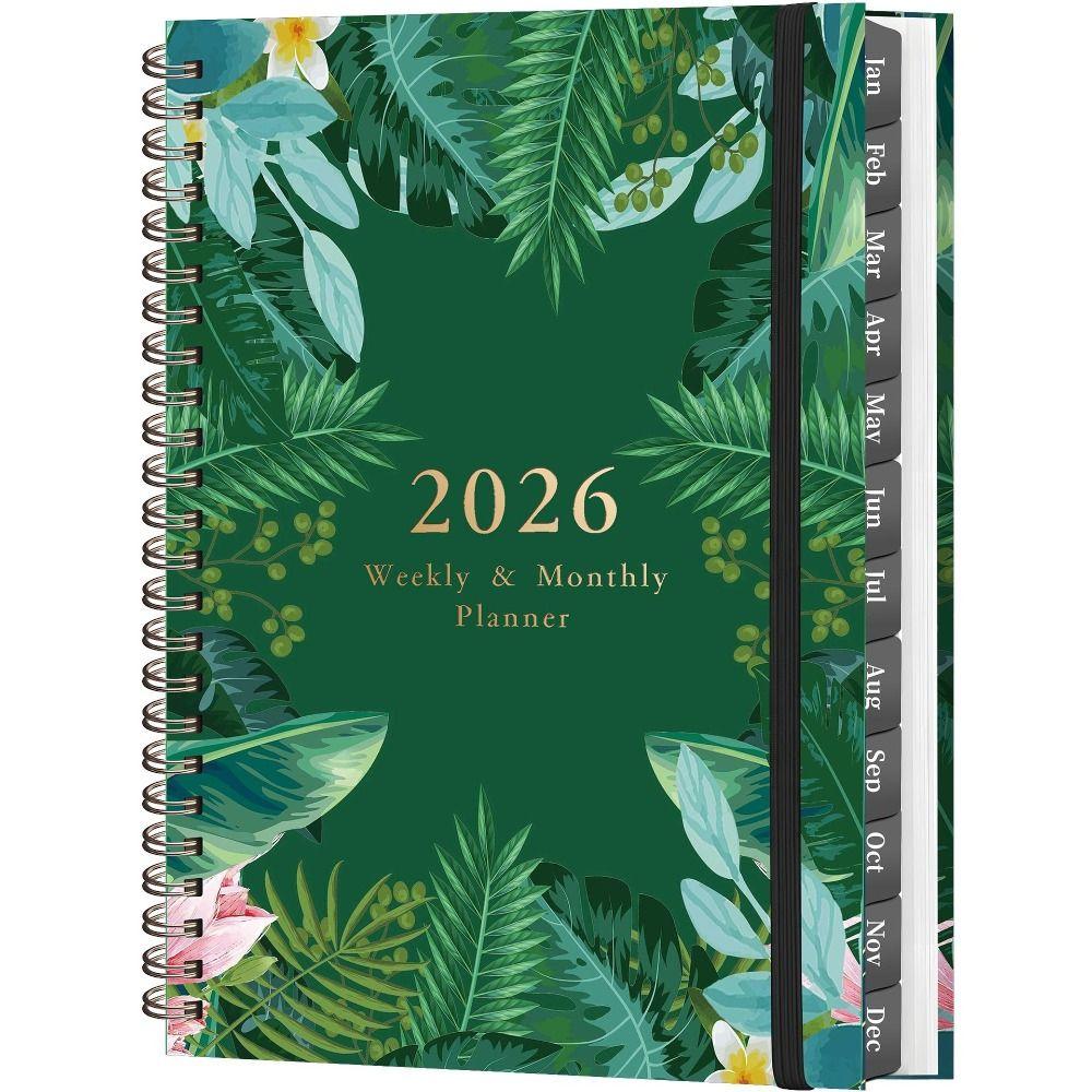 A5 Size Coil Diary Book Spiral Binding Daily Plan Schedule 2026 Planner Notebook  School Supplies