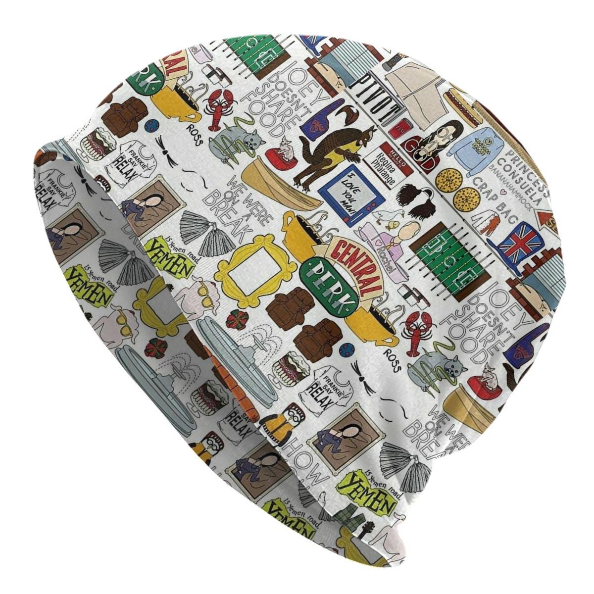 

Friends Kee, шапки из американского сериала Skullies, шапки Central Perk, летние женские уличные кепки унисекс, теплая вязаная шапка с капюшоном двойного назначения