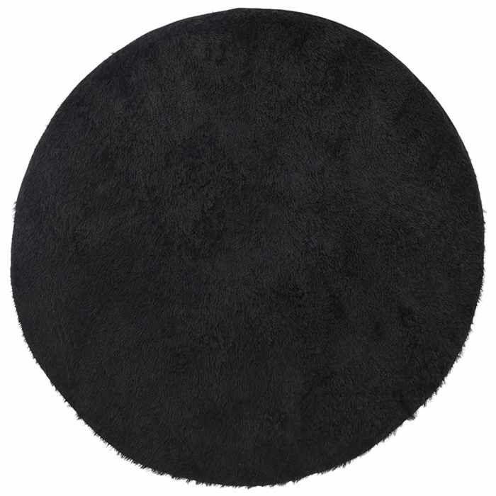 VidaXL Tapis shaggy à poils longs noir 200x200 cm polyester, tapis, tapis de chambre, tapis moderne, tapis de salon, tapis 4102918