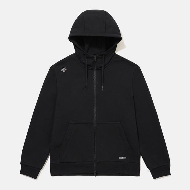 Descente Sports Terry Oversized Hooded Zip-Up Jacket Black Sr123Uft11 (B Type)
