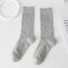 Female Summer Thin Vertical Bar Hollow Solid Color In The Tall Tube Pile Pile Cotton Socks