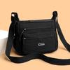 2026 New Nylon Shoulder Messenger Bag Multi-zipper Mommy Bag Small Square Bag