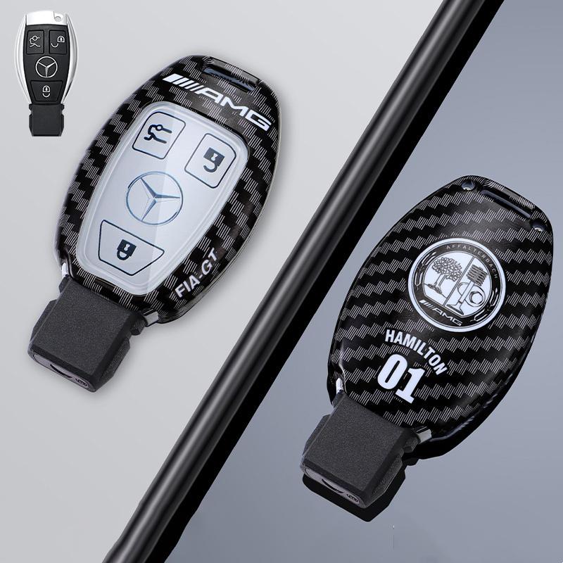 JVC5   Car Racing Style Design Key Case Cover Shell For Mercedes Benz A B C S Class AMG GLA CLA GLC W176 W221 W204 W205 Auto Accessory