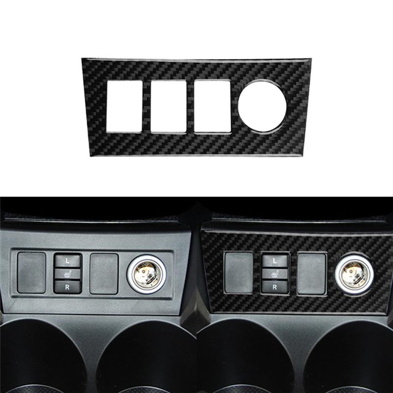 For Toyota RAV4 Car Interior Button Panel Decoration Protection Carbon Fiber Sticker 2006-2012 Car Styling Accessories