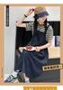 Girls' Summer Dress 2026 New Style Children's Stylish Medium and Large Girls' Summer Dress Cowboy Strap Skirt Two Piece Set