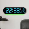 Creative RGB Color-Changing LED Wall Clock 6651R - Multifunctional Digital Display for Living Room